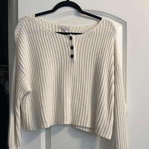American Eagle Outfitters White Knit Sweater